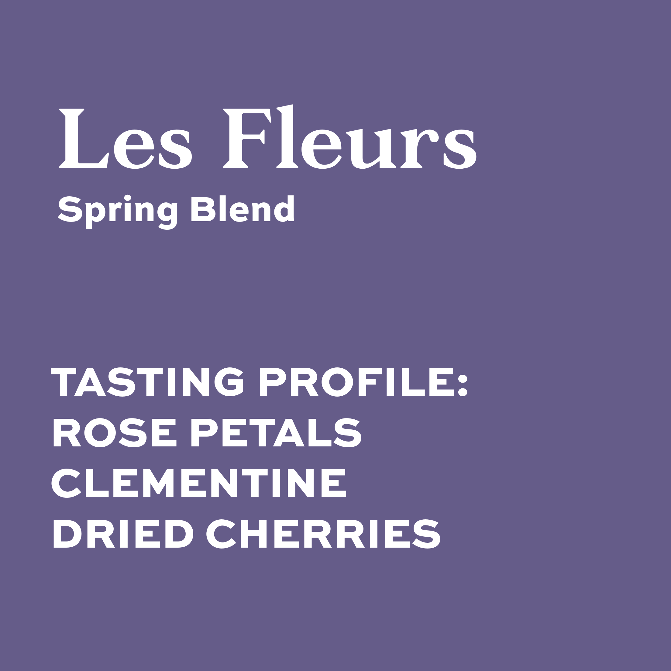 Les Fleurs – Congregation Coffee